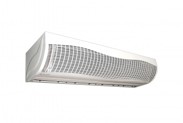 Heated air curtain with H2O and frontal air intake 1m L x 3m H